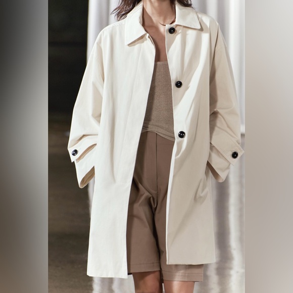 ZARA COAT , POCKET TRENCH ZW COLLECTION. SIZE M -L - Picture 2 of 15